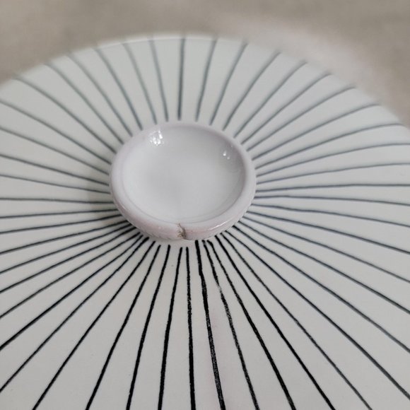 1960s Bitossi Raymor Italian Stripe Design Modern Ceramic Candy Dish With Lid - Picture 6 of 8